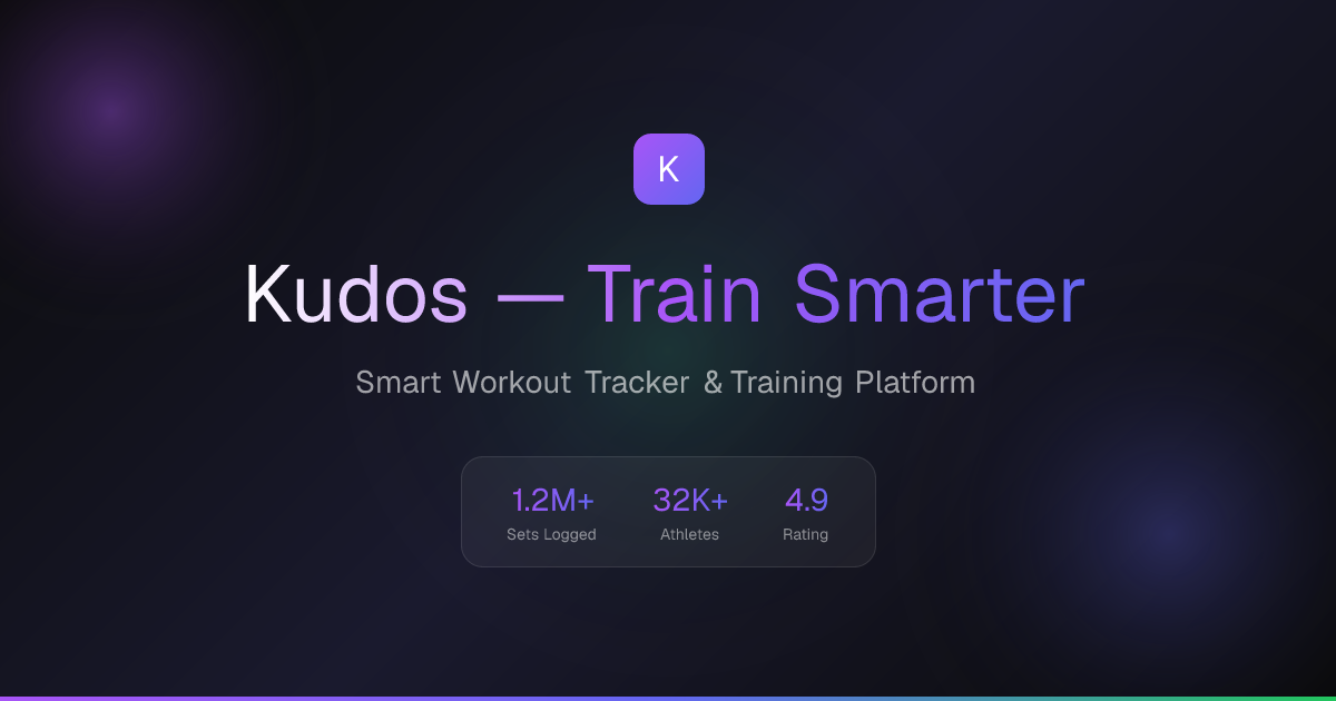 Kudos - Smart Workout Tracker & Training Platform